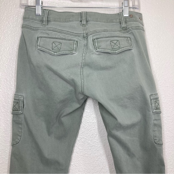 CAbi Sage Green Celadon Cargo Skinny Stretch Low Rise Jeans 4 - Picture 11 of 16